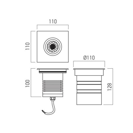 външна лампа, луничка / луна GD18UWW40TRIAC - Изображение 1