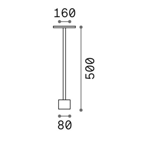 външна лампа TOFFEE PT D160 H050 ANTRACITE - Изображение 1