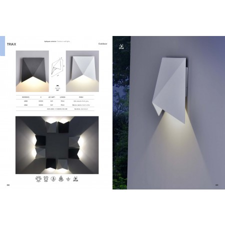 аплик, външна лампа 6526 LED 8W/3000K WHITE Outdoor - Изображение 6