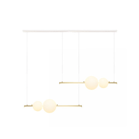 полилей 22235 PENDANT LED LIGHT 24W GOLD-OPAL GLASS