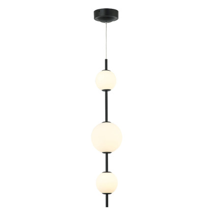 пендел 20132 PEND. 12W 3000K GLASS &METAL WHITE-BLACK