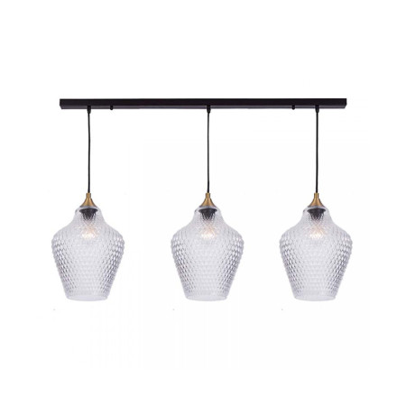 полилей 19242 PENDANT LIGHT 3XE27 MAX 40W CLEAR GLASS-BRAS