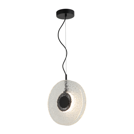 пендел 23073 PENDANT LED LIGHT 8W 3000K METAL-GLASS, BLAC