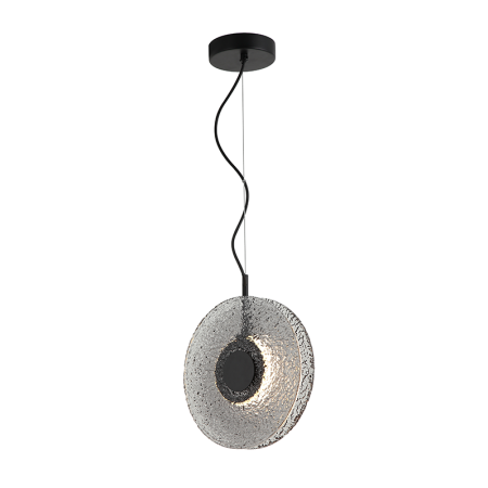 пендел 23072 PENDANT LED LIGHT 8W 3000K METAL-GLASS, BLAC