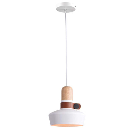 пендел 1992 PENDANT LAMP E27 MAX 40W WOOD LEATHER WHITE
