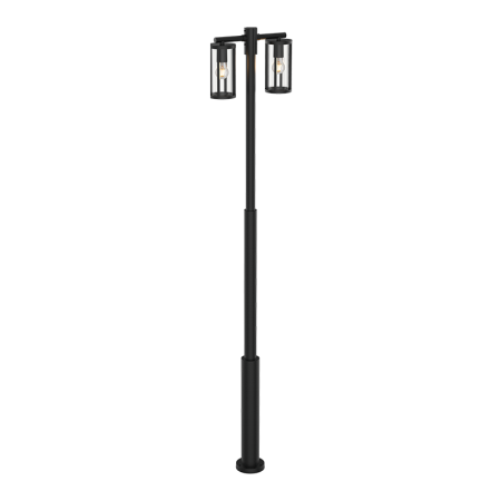 външна лампа E339 OUTDOOR LAMP POST 2XE27 MAX 15W ALUMINIUM BLA