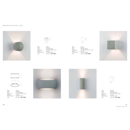 аплик 180021 WALL LAMP G9 MAX 25W CONCRETE - Изображение 3