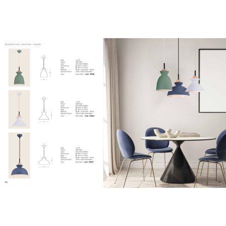 пендел 180067 PENDANT LAMP E27 MAX 40W BLUE - Изображение 3