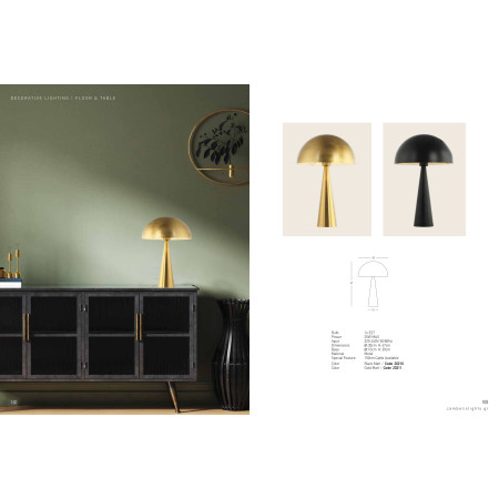 настолна лампа 20210 TABLE LAMP E14 MAX 25W IRON MATERIAL BLACK O - Изображение 3