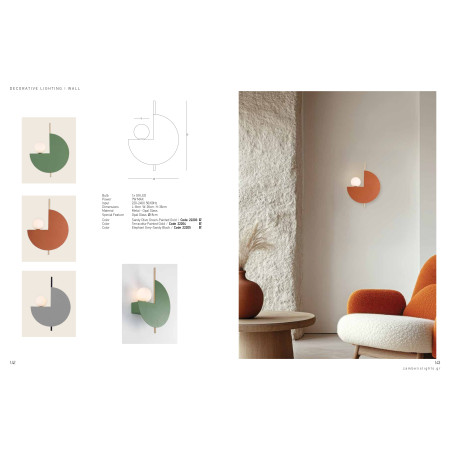 аплик 22203 SCONCE LAMP G9 MAX 7W OLIVE GREEN-GOLD - Изображение 3