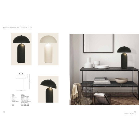 настолна лампа 23007 TABLE LIGHT 2XE27 MAX 40W CERAMIC WHITE - Изображение 2