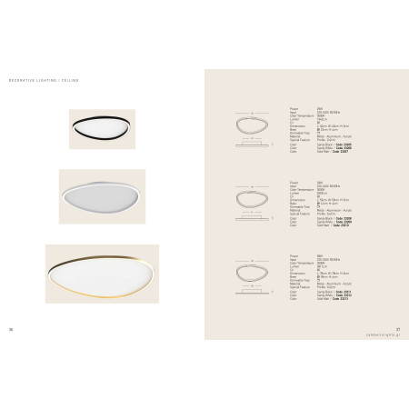 плафон 23209 CEILING LED LIGHT 39W 3000K WHITE - Изображение 2