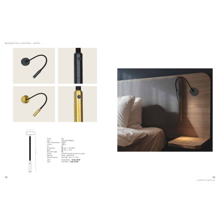 аплик 25150 WALL LED READING LIGHT 3W 3000K GOLD MATT ME - Изображение 3