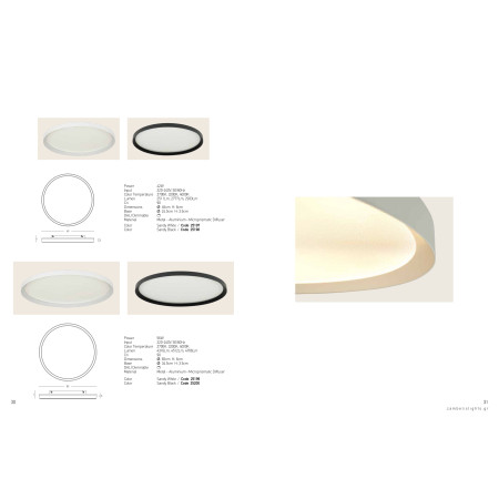 плафон 25199 CEILING LED LIGHT 56W 2700K-3200K-4000K DALI - Изображение 5