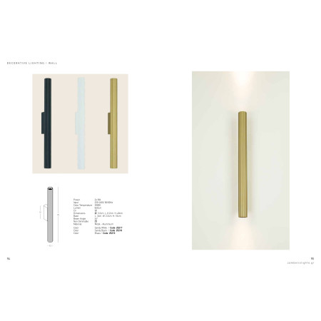 аплик 25217 WALL LED LIGHT 2x6W 3000K SANDY WHITE METAL - Изображение 2