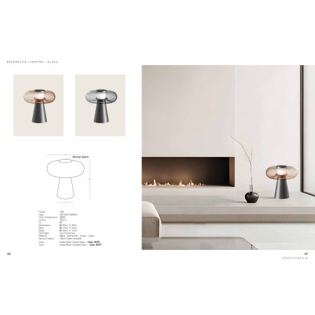настолна лампа 25276 TABLE LED LIGHT 18W 3000K BLACK MATT, TOUCH - Изображение 3