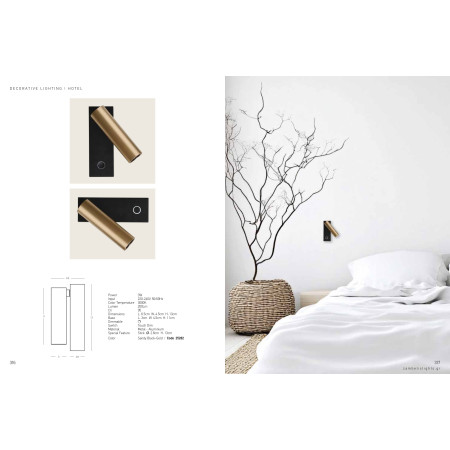 аплик 25282 WALL LED READING LIGHT 3W 3000K TOUCH DIM ME - Изображение 3