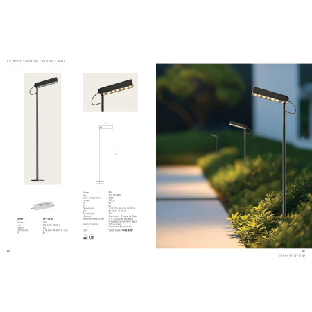 външна лампа E407 OUTDOOR BOLLARD LED LIGHT 8W-24V 3000K SANDY - Изображение 4