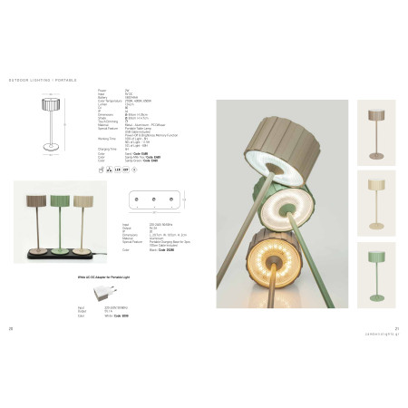 настолна лампа, външна лампа E488 OUTDOOR PORTABLE TABLE LAMP LED 2W 2700K-4000 - Изображение 6