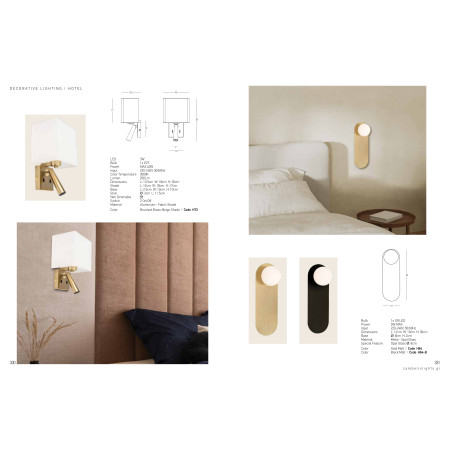 аплик H64-B SCONCE LAMP G9 MAX 9W BLACK - Изображение 2