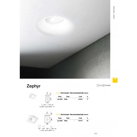 луничка / луна, спот лампа ZEPHYR FI1 BIG D20 - Изображение 3